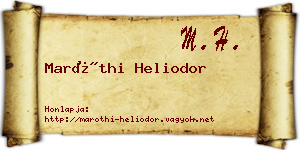 Maróthi Heliodor névjegykártya